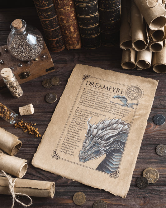 Dreamfyre Dragon Scroll Art Print